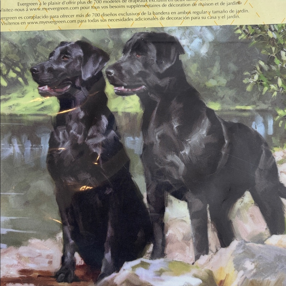 NWT - Evergreen Garden Flag - Black Labrador lake setting - Picture 3 of 5